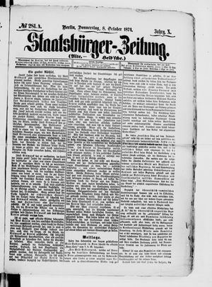 Staatsbürger-Zeitung on Oct 8, 1874