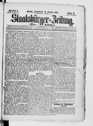 Staatsbürger-Zeitung on Oct 10, 1874