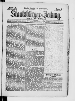 Staatsbürger-Zeitung vom 11.10.1874