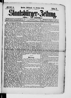 Staatsbürger-Zeitung vom 14.10.1874