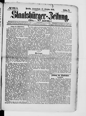 Staatsbürger-Zeitung vom 17.10.1874
