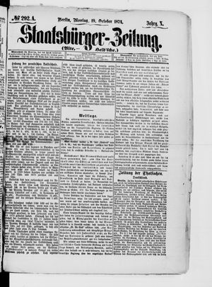 Staatsbürger-Zeitung vom 19.10.1874