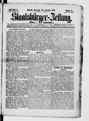 Staatsbürger-Zeitung on Oct 20, 1874