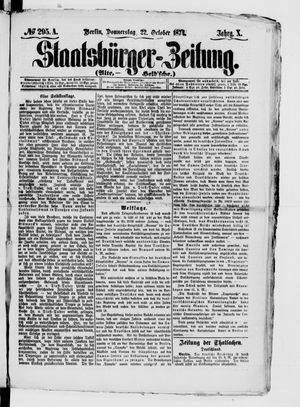 Staatsbürger-Zeitung vom 22.10.1874