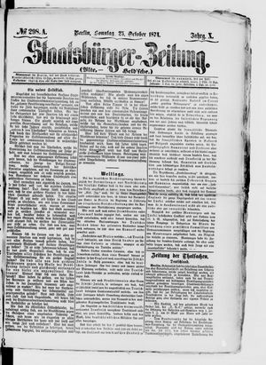 Staatsbürger-Zeitung vom 25.10.1874