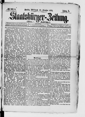 Staatsbürger-Zeitung vom 28.10.1874