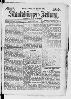 Staatsbürger-Zeitung vom 30.10.1874
