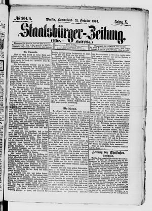 Staatsbürger-Zeitung vom 31.10.1874