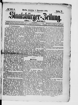 Staatsbürger-Zeitung vom 01.11.1874