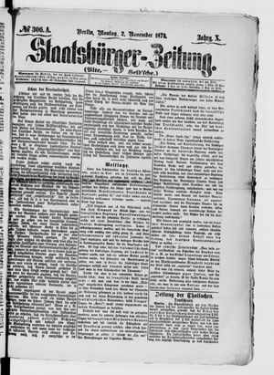 Staatsbürger-Zeitung on Nov 2, 1874