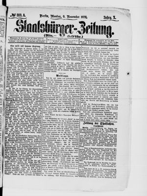 Staatsbürger-Zeitung vom 09.11.1874
