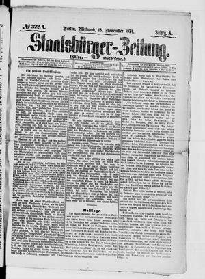 Staatsbürger-Zeitung on Nov 18, 1874