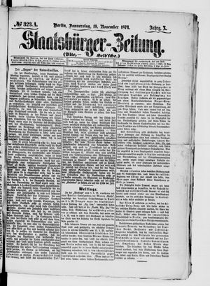 Staatsbürger-Zeitung vom 19.11.1874