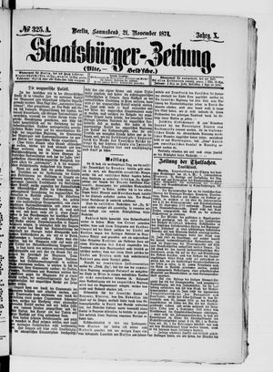 Staatsbürger-Zeitung on Nov 21, 1874