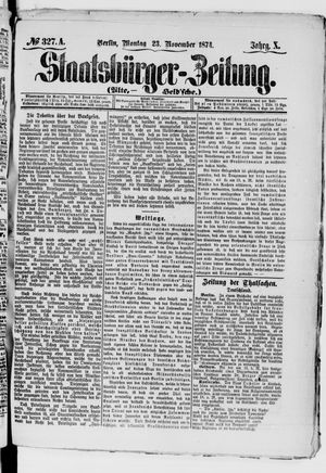 Staatsbürger-Zeitung vom 23.11.1874