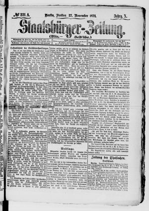 Staatsbürger-Zeitung vom 27.11.1874