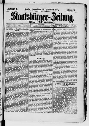 Staatsbürger-Zeitung vom 28.11.1874
