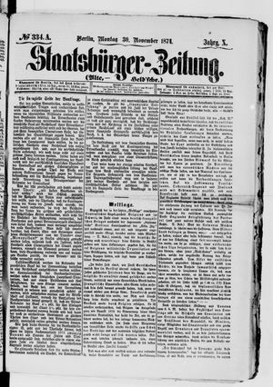 Staatsbürger-Zeitung on Nov 30, 1874