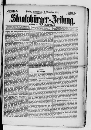Staatsbürger-Zeitung vom 03.12.1874