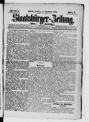 Staatsbürger-Zeitung vom 11.12.1874