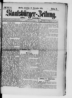 Staatsbürger-Zeitung vom 13.12.1874