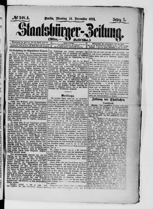 Staatsbürger-Zeitung vom 14.12.1874
