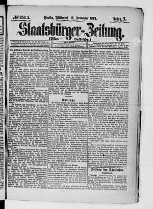 Staatsbürger-Zeitung on Dec 16, 1874