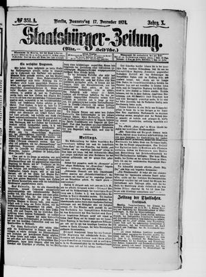 Staatsbürger-Zeitung vom 17.12.1874