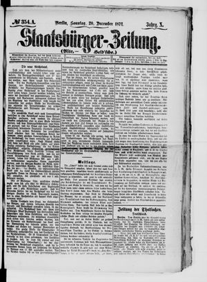 Staatsbürger-Zeitung on Dec 20, 1874