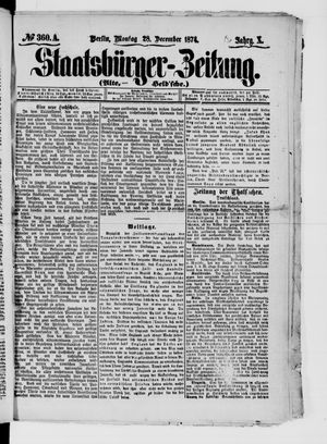 Staatsbürger-Zeitung on Dec 28, 1874