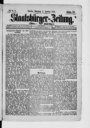 Staatsbürger-Zeitung on Jan 4, 1875