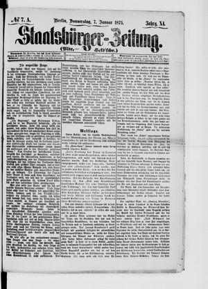 Staatsbürger-Zeitung on Jan 7, 1875