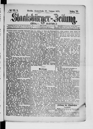 Staatsbürger-Zeitung vom 23.01.1875