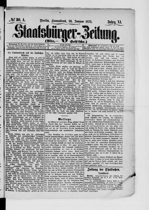 Staatsbürger-Zeitung on Jan 30, 1875