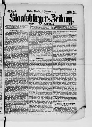 Staatsbürger-Zeitung on Feb 1, 1875