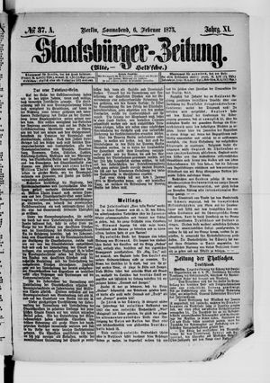 Staatsbürger-Zeitung on Feb 6, 1875