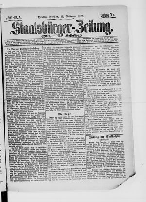 Staatsbürger-Zeitung vom 12.02.1875