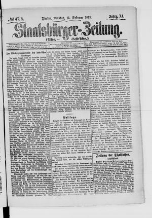 Staatsbürger-Zeitung on Feb 16, 1875