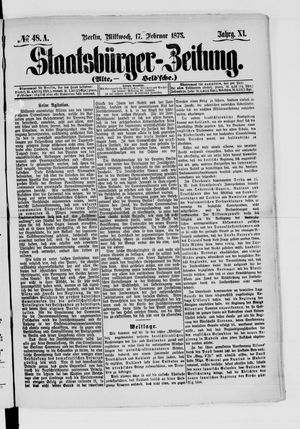 Staatsbürger-Zeitung on Feb 17, 1875