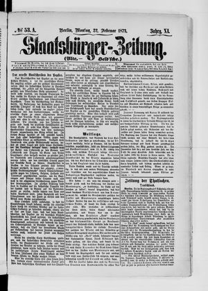 Staatsbürger-Zeitung on Feb 22, 1875