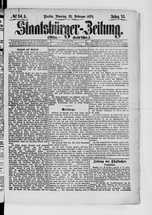 Staatsbürger-Zeitung vom 23.02.1875