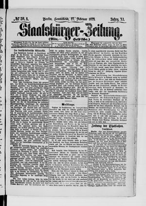 Staatsbürger-Zeitung vom 27.02.1875