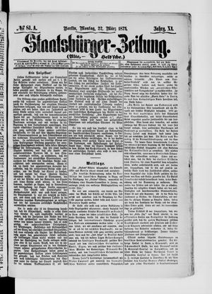 Staatsbürger-Zeitung vom 22.03.1875