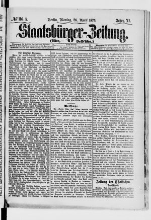 Staatsbürger-Zeitung on Apr 26, 1875
