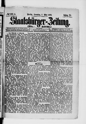 Staatsbürger-Zeitung on May 2, 1875