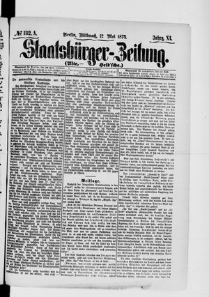 Staatsbürger-Zeitung on May 12, 1875