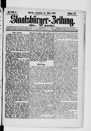 Staatsbürger-Zeitung on May 16, 1875