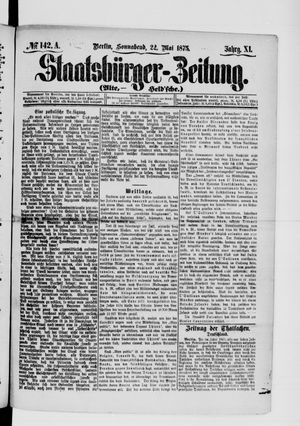 Staatsbürger-Zeitung on May 22, 1875