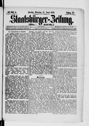 Staatsbürger-Zeitung on Jun 15, 1875