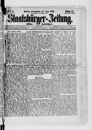 Staatsbürger-Zeitung on Jun 26, 1875